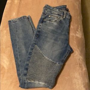 Dark Wash motorcycle Jeans